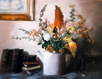 Armonia domestica,Quadro olio su tela 60x70,collezione privata