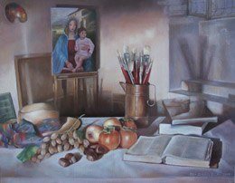 L'Atelier,Olio su tela 70x90