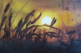 Tramonto in Maremma, Olio su tela 90x60